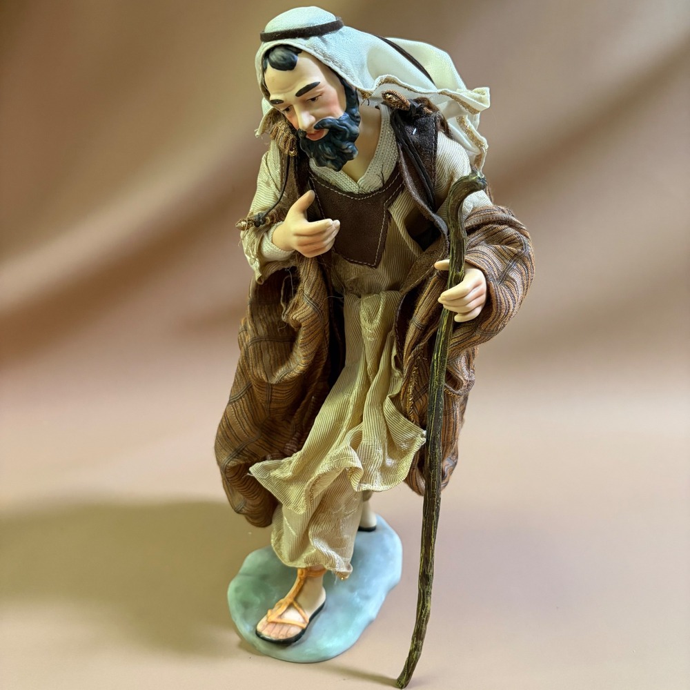 Members Mark 2005 Hand Painted Joseph Nativity Figurine with Staff Replacement